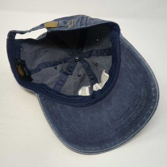 Dad Slideback Hat Blue One Size Adjustable Embroidered Nissi Caps - Picture 7 of 9